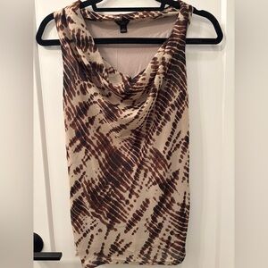 Ann Taylor cowl neck shell, size large petite